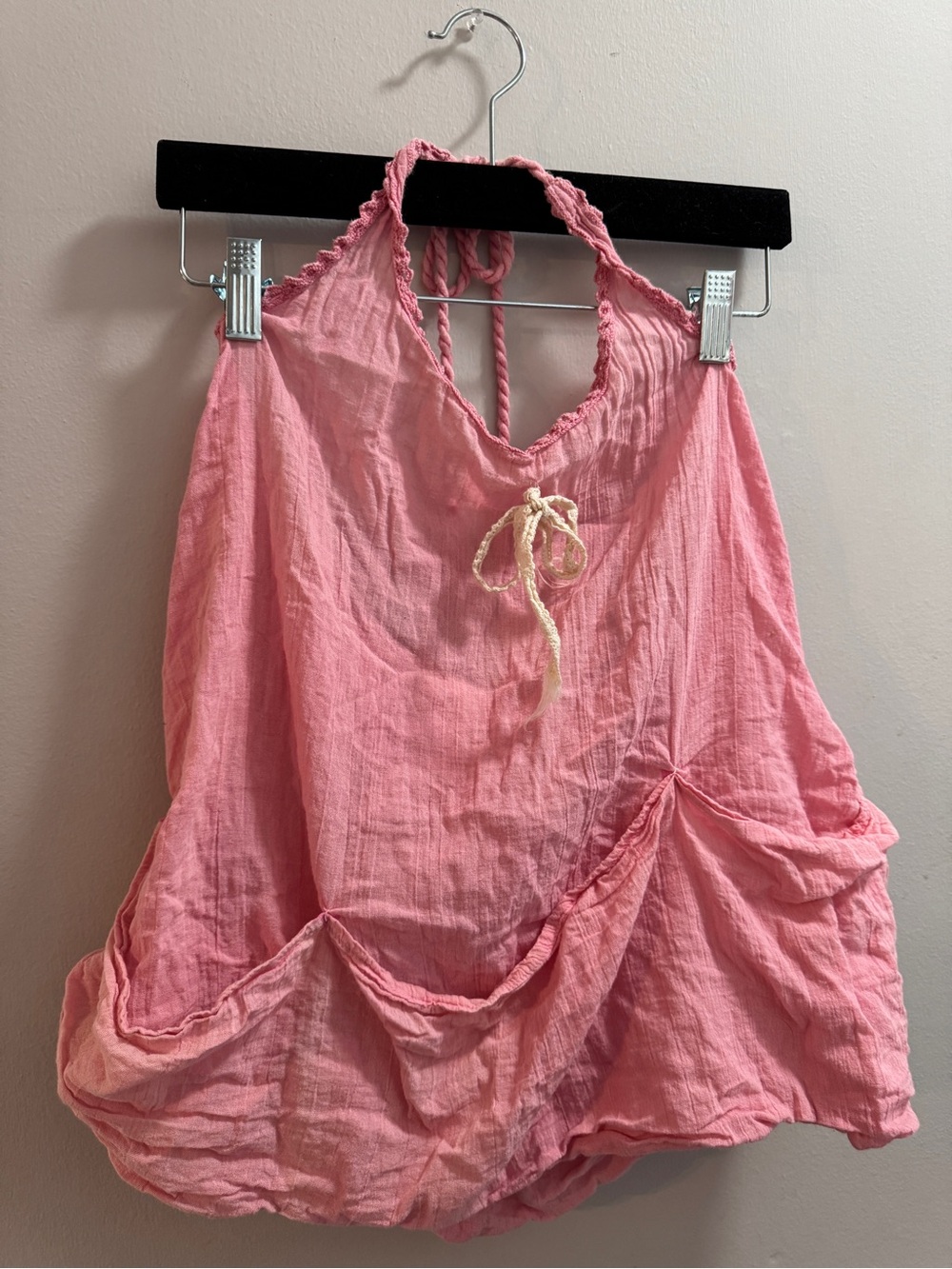 Jen’s Pirate Booty Pink Halter Tie Top